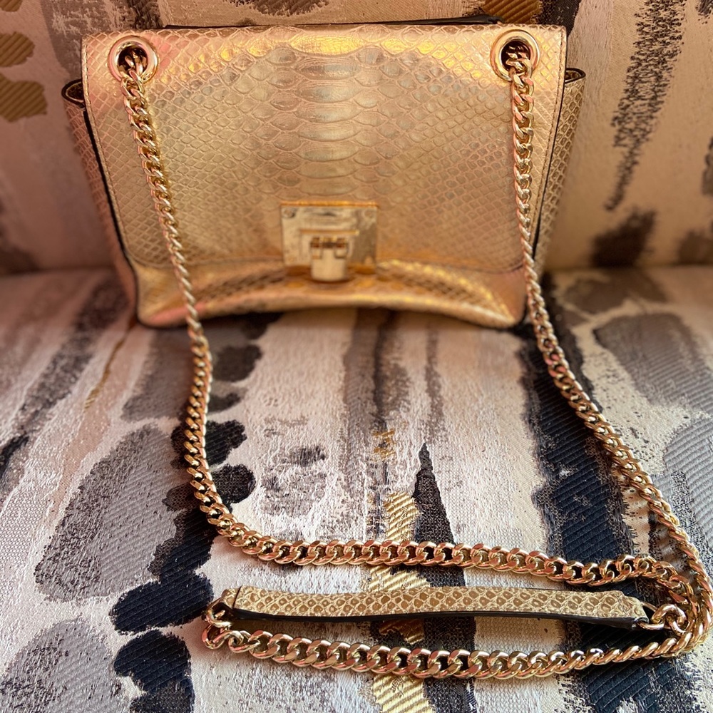 Michael Kors Gold Metallic Chain Bag